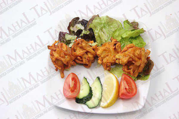 Restaurante Taj Mahal Onion bhaji